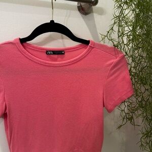 Zara Vibrant Pink Crop Top